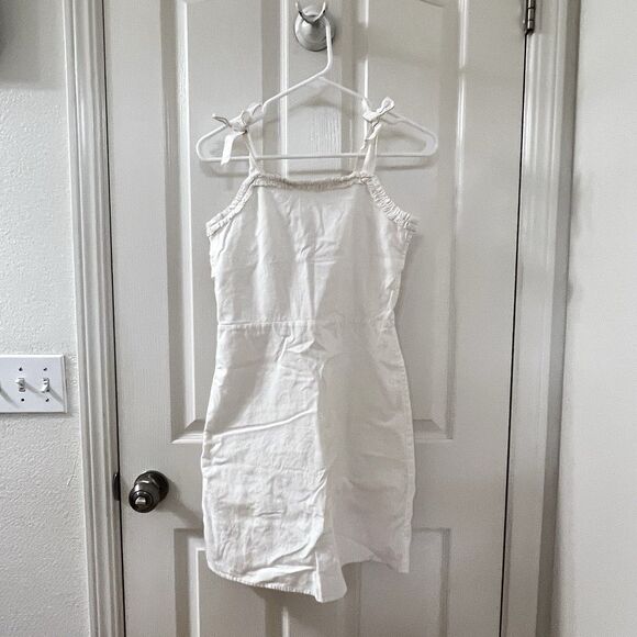 Crewcuts J Crew Cotton Off-White Bow Strap Smocked Sundress Dress Girls Size 14